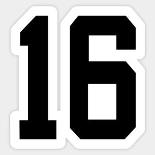 Number 16 Sticker